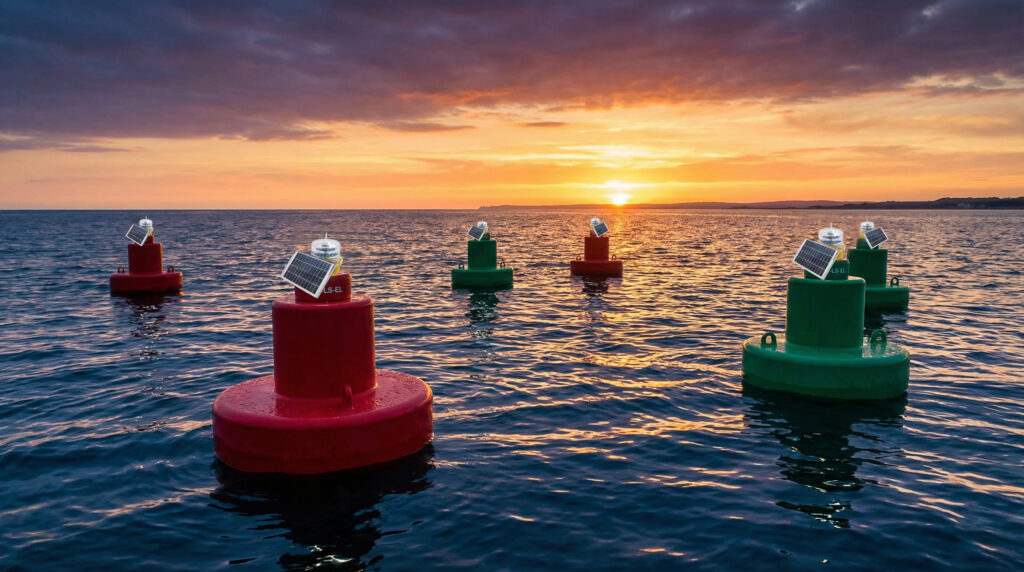 Solar Marine Lights With GPS Synchronization Function