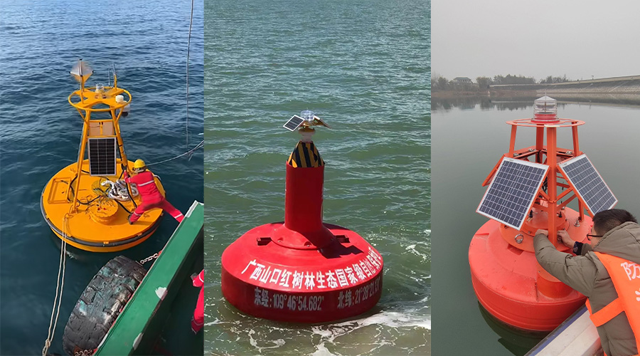 YFFY LS E solar buoy light for port navigation marks