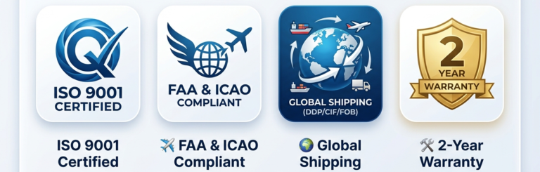 ISO 9001 FAAICAO Global Shipping 2 Year Warranty