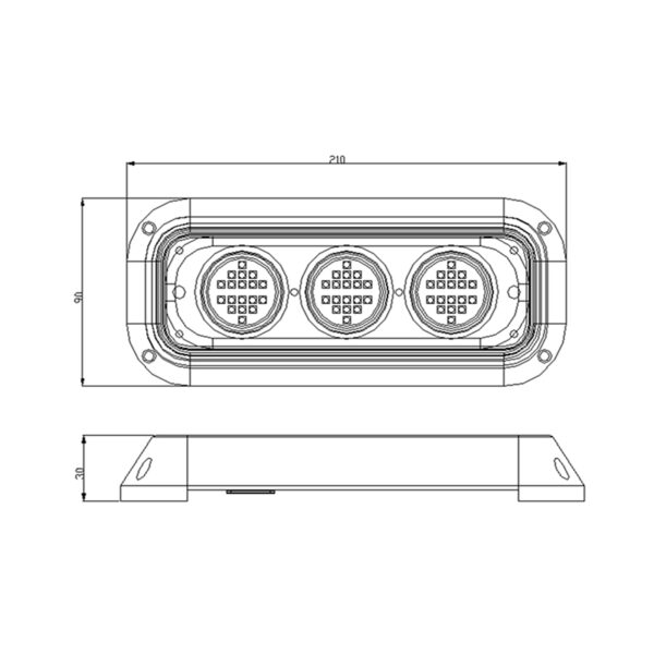 Size of 180W Underwater Boat Lights YFFY-B180