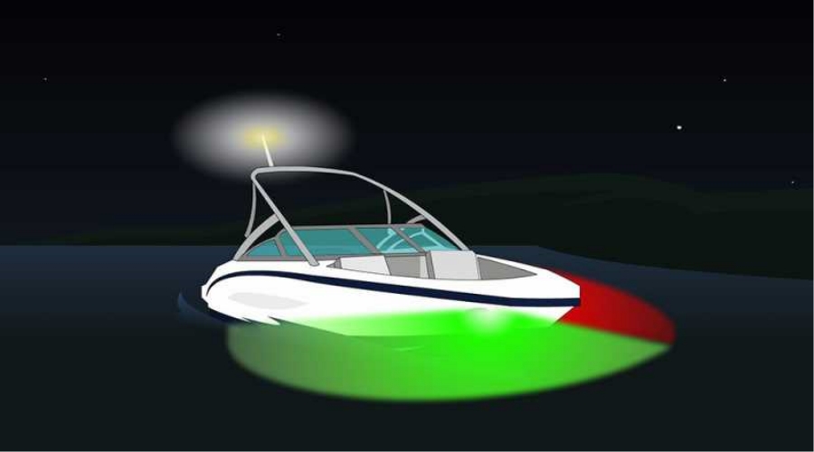 Solar boat side lights standards and features