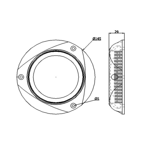 Size of Marine Underwater Led Lights YFFY-UD145-300W