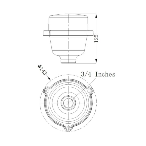 Size of Aircraft Warning Light For Tower & Crane LB-01 (4)