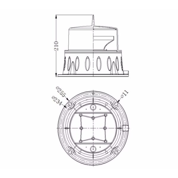 Size of Led Aiport Helipad Light YFFY-HP-B