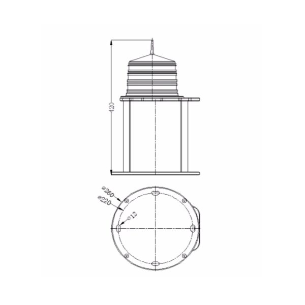 Size of Solar Lights For Marine YFFY-LS-SJ