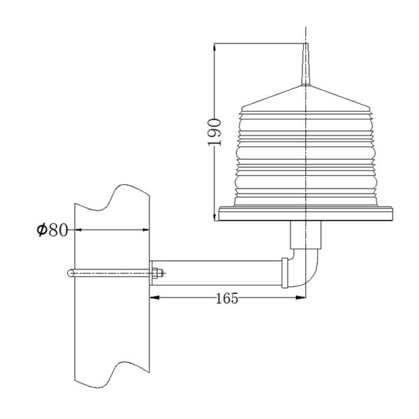 Size of Solar Led Warning Lights YFFY-JC-MD