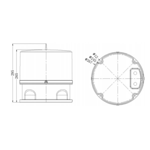 Size of YFFY-HPBS 3 Colors Beacon Lights