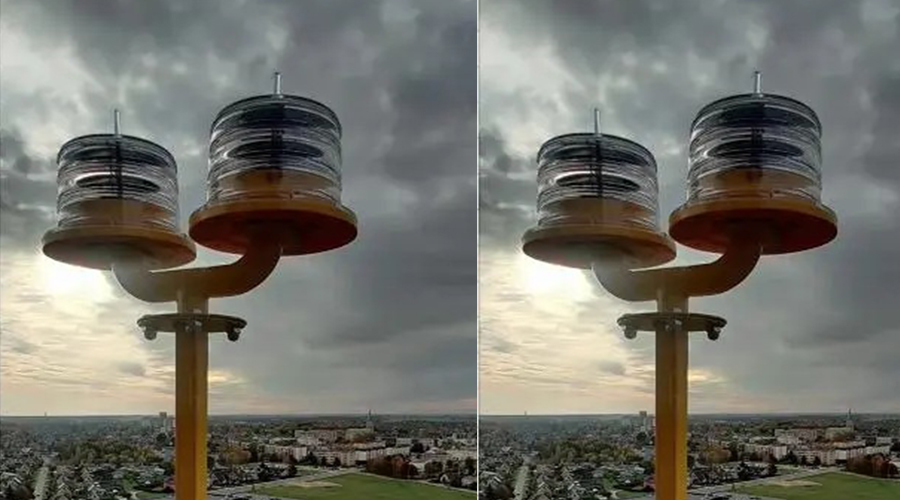 Double-head Solar Obstacle Lights Application