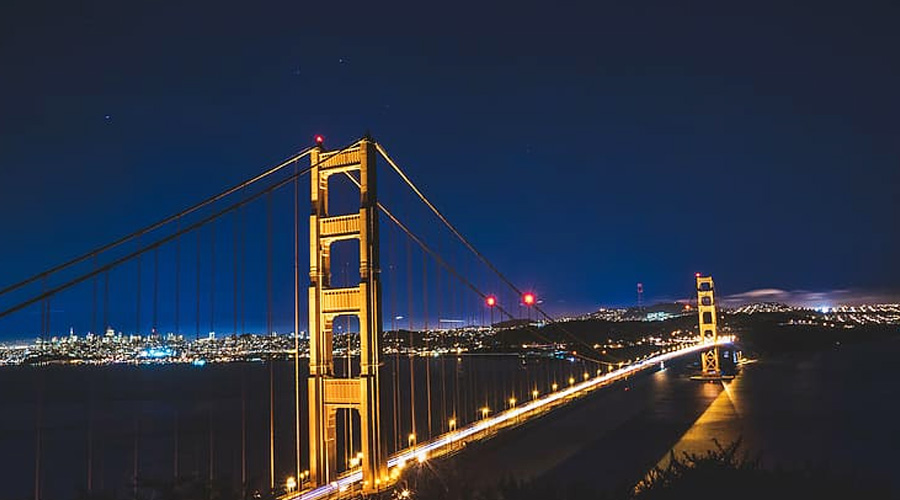 Bridges and High-Voltage Power Line red or white obstruction lights
