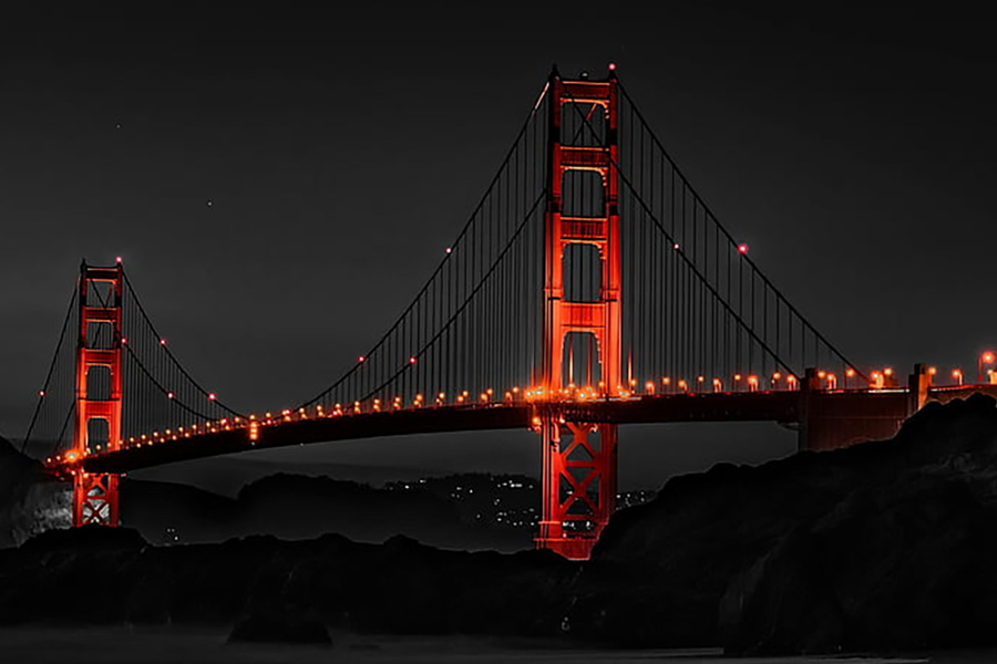 Bridge warning lighting systems