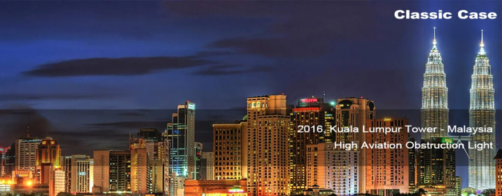 Obstruction Light Project at Petronas Twin Towers Kuala Lumpur