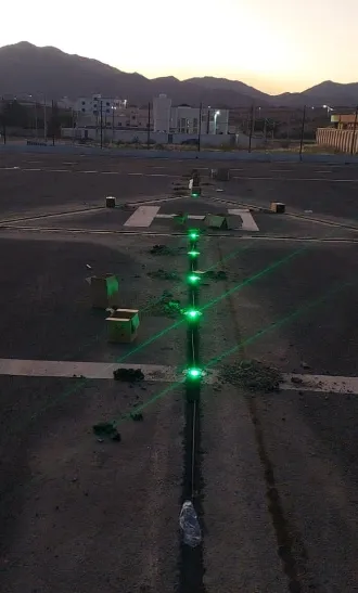 YFFY embedded helipad lights, apron lights