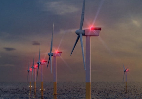 Offshore wind turbine lighting