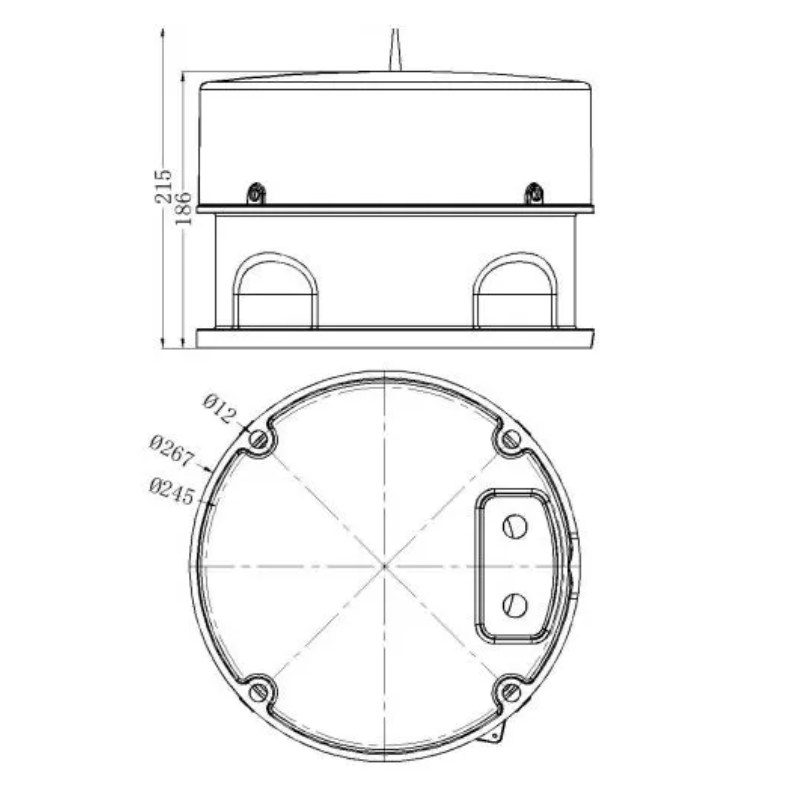 Medium Intensity Type A Aviation Obstruction Light YFFYMA 02 L Dimension Drawing YFFY Lights Medium Intensity Type A Aviation Obstruction Light YFFY MA 02 L Dimension Drawing