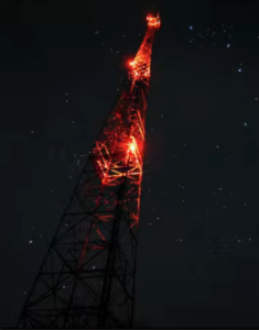 Type B Medium Intensity Aviation Obstruction Light Installing on Tower