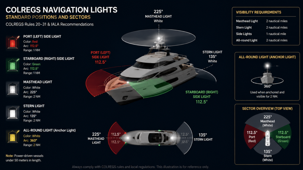 COLREGS NAVIGATION LIGHTS YFFY Lights Marine Navigation LightsSolar Marine LightsSolar Lights Port Light Starboard Light