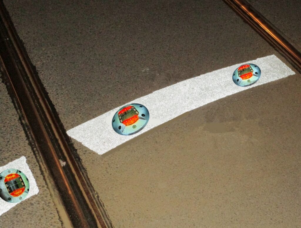 Embedded Aluminum Alloy Solar Road Stud Use YFFY Lights Embedded Aluminum Alloy Solar Road Stud Use