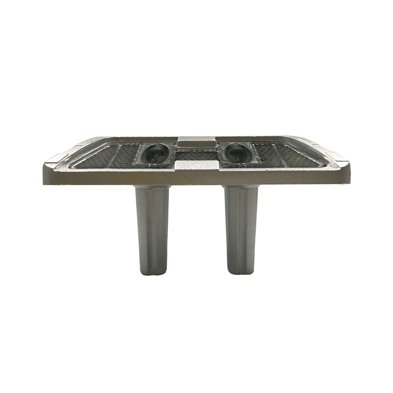 AluminumSolarRoadStudYFFYSRSA93 YFFY Lights Industrial metal platform with a grated surface and two supporting legs