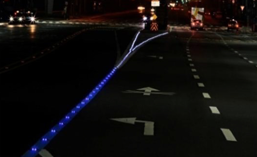 AluminumSolarRoadStudYFFYSRSA9Application1 YFFY Lights Aluminum Solar Road Stud YFFY SRSA9 Application 1