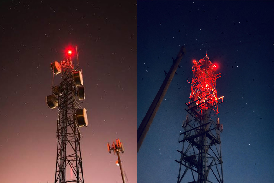 FAA telecom tower aviation light
