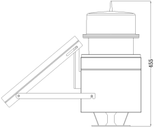 LED medium intensity aviation obstruction light drawing