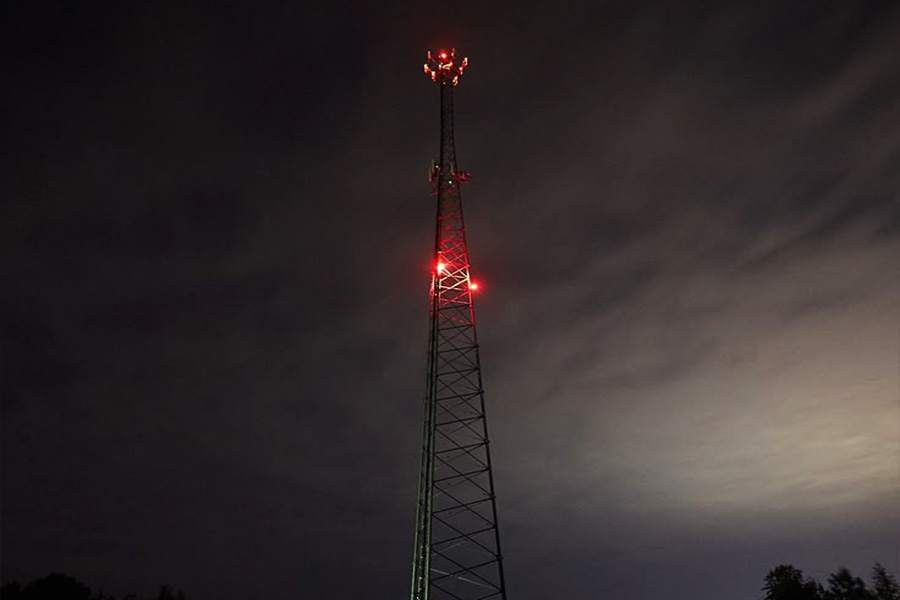 Monopole Lattice Communication Towers​ Warning Lights