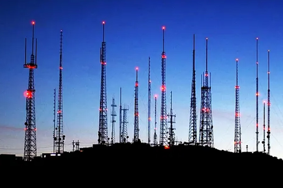 Telecom Lighting Rod Tower Warning Lights