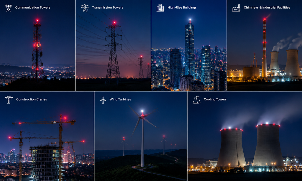 Type A Medium Intensity Obstruction Light Medium Intensity Obstruction Light Type A Obstruction Light Solar Aviation Obstruction Light Solar Obstruction Light Solar Warning Lights