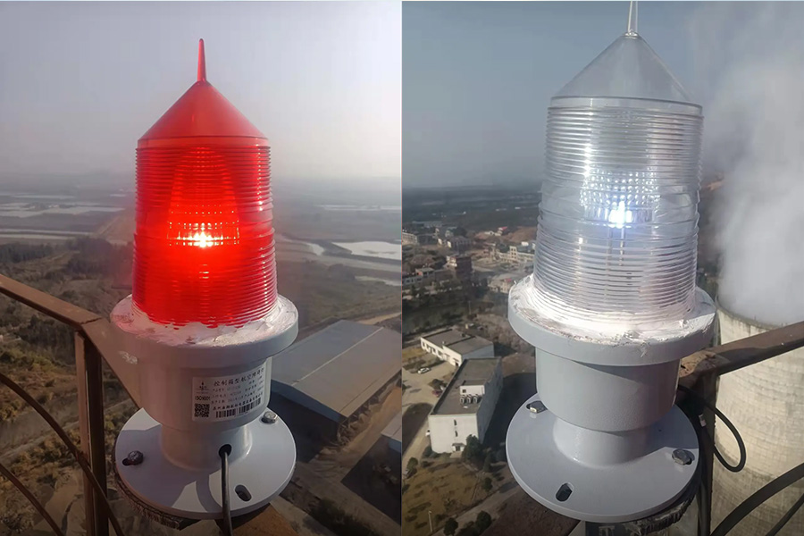 Industrial Plant chimney obstruction lighting